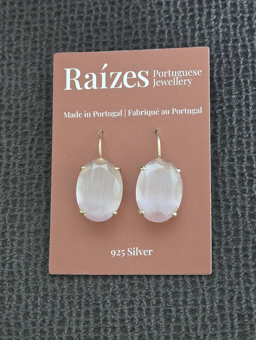 Raizes Natural Rose🌹 Quartz Earrings